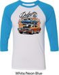 Mens Dodge Blue and Orange Super Bee Raglan