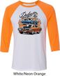 Mens Dodge Blue and Orange Super Bee Raglan