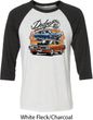 Mens Dodge Blue and Orange Super Bee Raglan