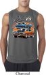 Mens Dodge Blue and Orange Super Bee Sleeveless Shirt