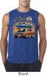 Mens Dodge Blue and Orange Super Bee Sleeveless Shirt