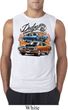 Mens Dodge Blue and Orange Super Bee Sleeveless Shirt