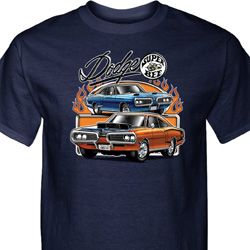 Mens Dodge Blue and Orange Super Bee Tall T-shirt Mens Dodge Blue and Orange Super Bee Tall T-shirt