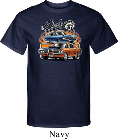 Mens Dodge Blue and Orange Super Bee Tall T-shirt