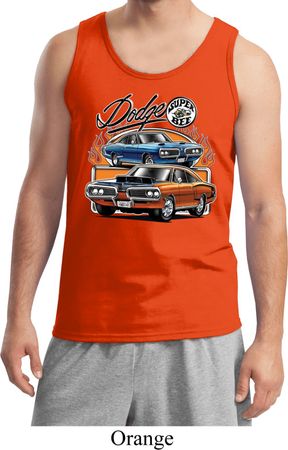 Mens Dodge Blue and Orange Super Bee Tank Top