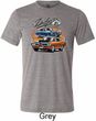 Mens Dodge Blue and Orange Super Bee Tri Blend Tee