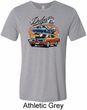 Mens Dodge Blue and Orange Super Bee Tri Blend Tee