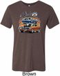 Mens Dodge Blue and Orange Super Bee Tri Blend Tee