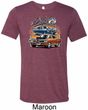 Mens Dodge Blue and Orange Super Bee Tri Blend Tee