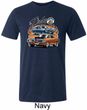 Mens Dodge Blue and Orange Super Bee Tri Blend Tee