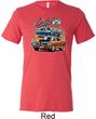 Mens Dodge Blue and Orange Super Bee Tri Blend Tee
