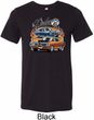 Mens Dodge Blue and Orange Super Bee Tri Blend Tee