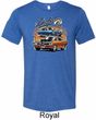 Mens Dodge Blue and Orange Super Bee Tri Blend Tee