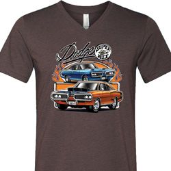 Mens Dodge Blue and Orange Super Bee Tri Blend V-neck Mens Dodge Blue and Orange Super Bee Tri Blend V-neck