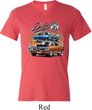 Mens Dodge Blue and Orange Super Bee Tri Blend V-neck
