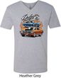 Mens Dodge Blue and Orange Super Bee V-neck