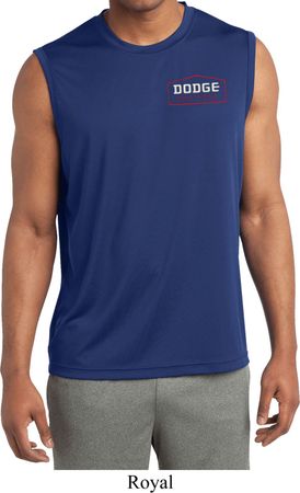 Mens Dodge Brothers Pocket Print Sleeveless Dry Wicking Shirt