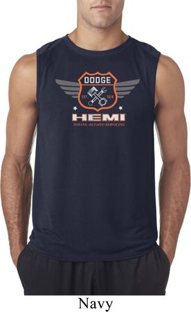 Mens Dodge Garage Hemi Sleeveless Shirt