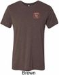 Mens Dodge Garage Pocket Print Tri Blend Crewneck Shirt