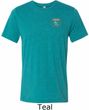 Mens Dodge Garage Pocket Print Tri Blend Crewneck Shirt