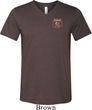 Mens Dodge Garage Pocket Print Tri Blend V-neck Shirt