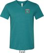 Mens Dodge Garage Pocket Print Tri Blend V-neck Shirt