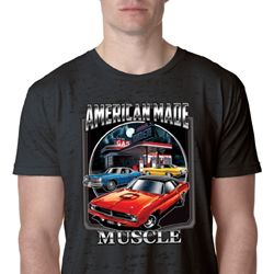 Mens Dodge Shirt Chrysler American Made Burnout Tee T-Shirt Mens Dodge Shirt Chrysler American Made Burnout Tee T-Shirt