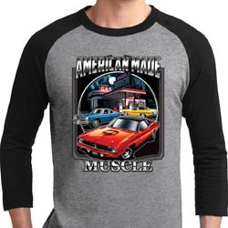 Mens Dodge Shirt Chrysler American Made Raglan Tee T-Shirt Mens Dodge Shirt Chrysler American Made Raglan Tee T-Shirt