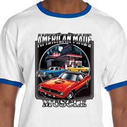 Mens Dodge Shirt Chrysler American Made Ringer Tee T-Shirt Mens Dodge Shirt Chrysler American Made Ringer Tee T-Shirt