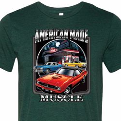 Mens Dodge Shirt Chrysler American Made Tri Blend Crewneck Tee T-Shirt Mens Dodge Shirt Chrysler American Made Tri Blend Crewneck Tee T-Shirt