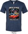 Mens Dodge Shirt Chrysler American Made Tri Blend V-neck Tee T-Shirt