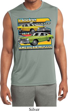 Mens Dodge Shirt Dodge Dart Sleeveless Moisture Wicking Tee T-Shirt