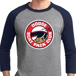 Mens Dodge Shirt Dodge Scat Pack Club Raglan Tee T-Shirt Mens Dodge Shirt Dodge Scat Pack Club Raglan Tee T-Shirt