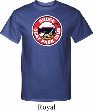 Mens Dodge Shirt Dodge Scat Pack Club Tall Tee T-Shirt