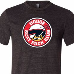 Mens Dodge Shirt Dodge Scat Pack Club Tri Blend Crewneck Tee T-Shirt Mens Dodge Shirt Dodge Scat Pack Club Tri Blend Crewneck Tee T-Shirt