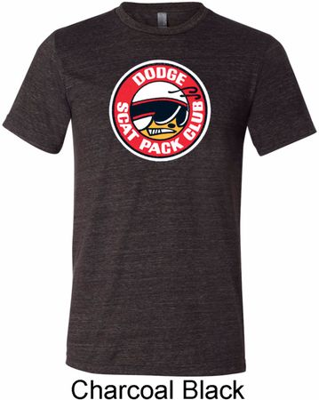 Mens Dodge Shirt Dodge Scat Pack Club Tri Blend Crewneck Tee T-Shirt
