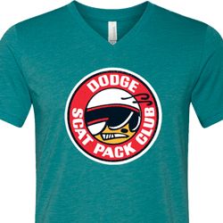 Mens Dodge Shirt Dodge Scat Pack Club Tri Blend V-neck Tee T-Shirt Mens Dodge Shirt Dodge Scat Pack Club Tri Blend V-neck Tee T-Shirt