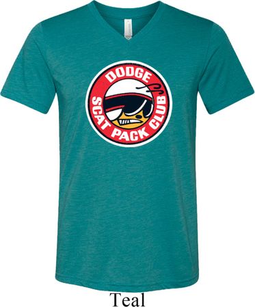 Mens Dodge Shirt Dodge Scat Pack Club Tri Blend V-neck Tee T-Shirt