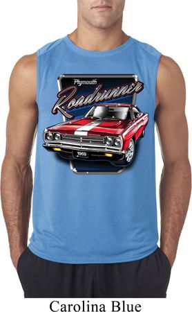 Mens Dodge Shirt Plymouth Roadrunner Sleeveless Tee T-Shirt