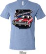 Mens Dodge Shirt Plymouth Roadrunner Tri Blend V-neck Tee T-Shirt