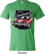 Mens Dodge Shirt Plymouth Roadrunner Tri Blend V-neck Tee T-Shirt