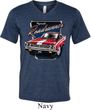 Mens Dodge Shirt Plymouth Roadrunner Tri Blend V-neck Tee T-Shirt