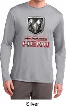 Mens Dodge Shirt Ram Hemi Logo Dry Wicking Long Sleeve Tee T-Shirt