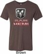 Mens Dodge Shirt Ram Hemi Logo Tri Blend Crewneck Tee T-Shirt