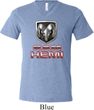 Mens Dodge Shirt Ram Hemi Logo Tri Blend V-neck Tee T-Shirt