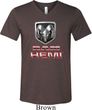 Mens Dodge Shirt Ram Hemi Logo Tri Blend V-neck Tee T-Shirt