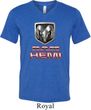 Mens Dodge Shirt Ram Hemi Logo Tri Blend V-neck Tee T-Shirt