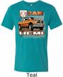 Mens Dodge Shirt Ram Hemi Trucks Tri Blend Crewneck Tee T-Shirt