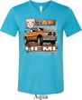 Mens Dodge Shirt Ram Hemi Trucks Tri Blend V-neck Tee T-Shirt