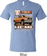Mens Dodge Shirt Ram Hemi Trucks Tri Blend V-neck Tee T-Shirt